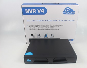 ĐẦU GHI KHÔNG DÂY VITACAM NVR V4 – KẾT NỐI 4 KÊNH