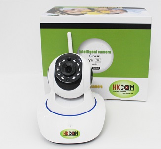 CAMERA WIFI IP HKCAM Y3 - 1.0M - 720P, XOAY 355 ĐỘ, ĐÀM THOẠI 2 CHIỀU.