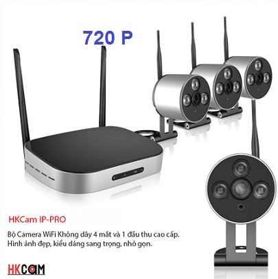 CAMERA KHÔNG DÂY NVR KIT HKCAM IP-PRO HD 720P
