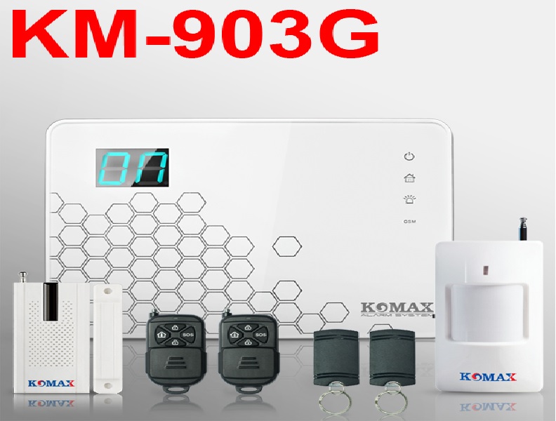 Chống trộm d&ugrave;ng sim Komax KM-903G trọn bộ