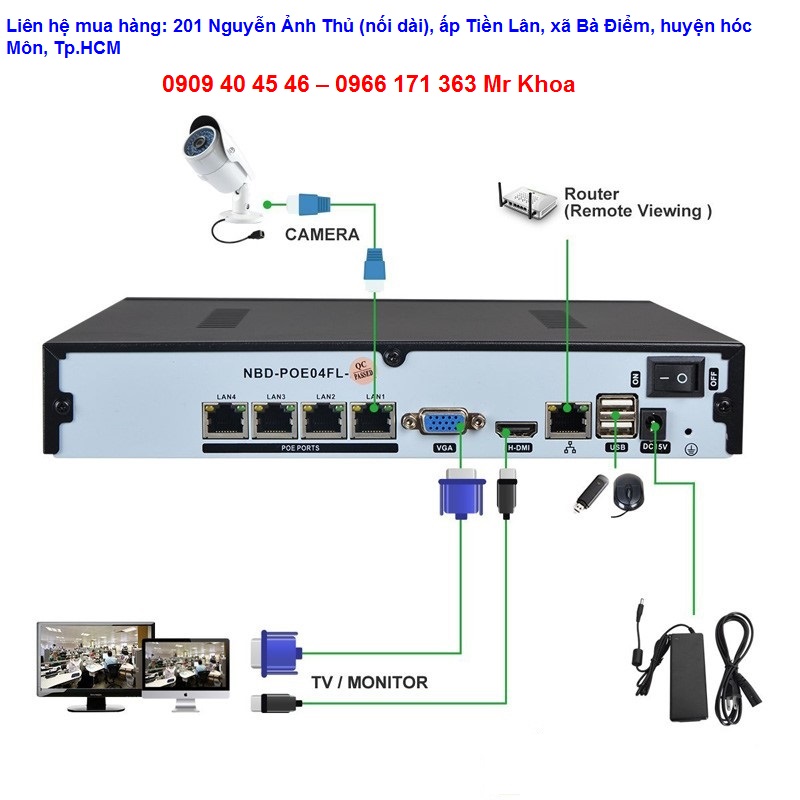 bộ camera đầu ghi gi&aacute; rẻ
