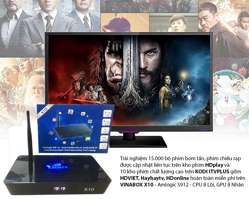 Vinabox X10 Android Box S912 Amlogic